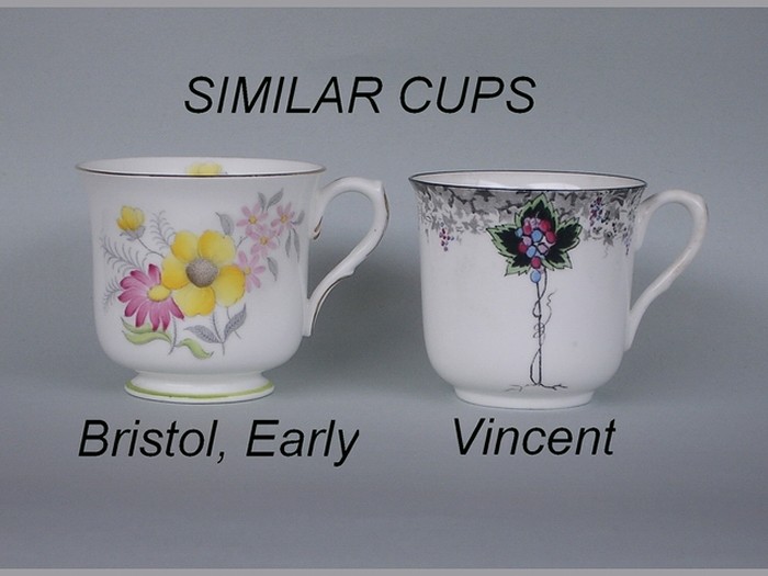 Similar cup shapes - Bristol, Early / Vincent