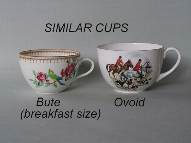 Similar cup shapes - Bute (breakfast size) / Ovoid