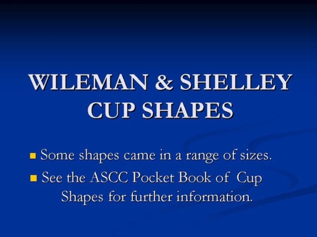 Title card - Wileman & Shelley Cup Shapes
