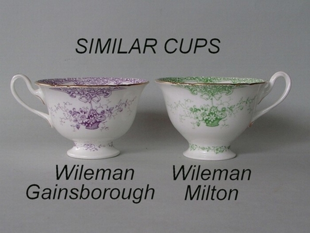 Similar cup shapes - Wileman Gainsborough / Wileman Milton