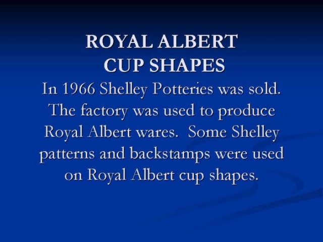 Title card - Royal Albert Cup Shapes